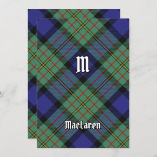 Clan MacLaren Tartan Invitation