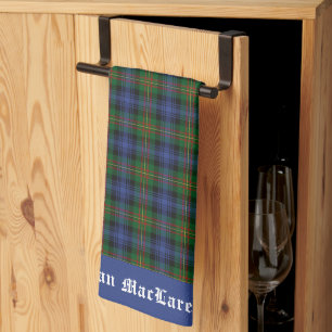 Clan MacLaren Tartan Plaid  Customizable  Tea Towel