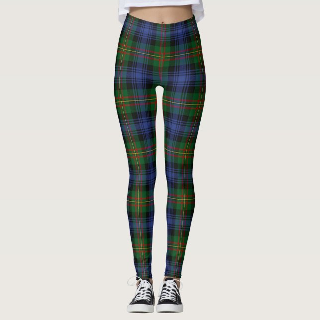 Clan MacLaren Tartan Plaid Leggings (Front)