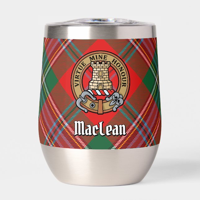 Clan MacLean Crest over Tartan (Front)