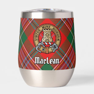 Clan MacLean Crest over Tartan