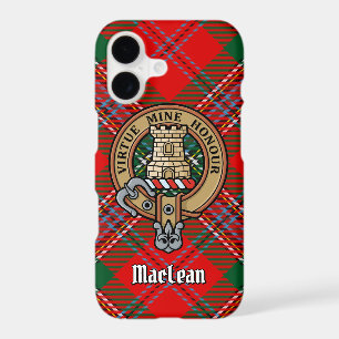 Clan MacLean Crest over Tartan