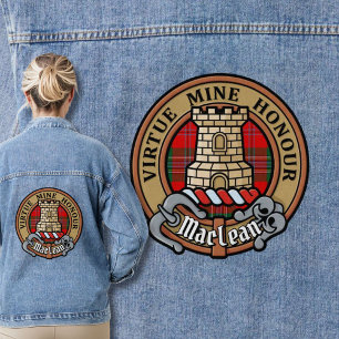Clan MacLean Crest over Tartan Denim Jacket