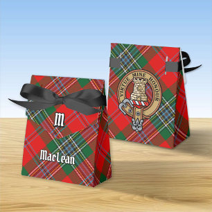 Clan MacLean Crest over Tartan Favour Box