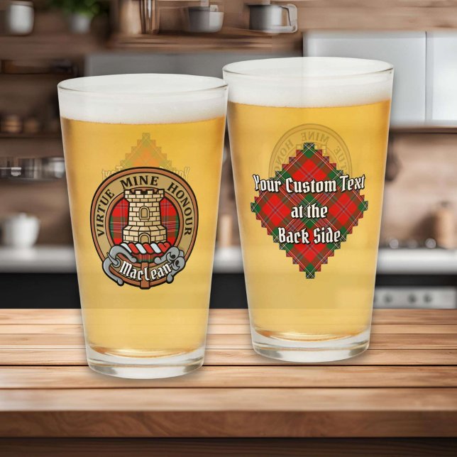 Clan MacLean Crest over Tartan Glass (Creator Uploaded)