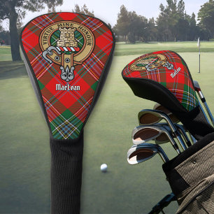 Clan MacLean Crest over Tartan Golf Head Cover