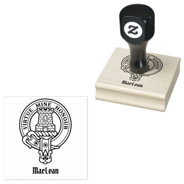 Clan MacLean Crest Rubber Stamp (Stamped)