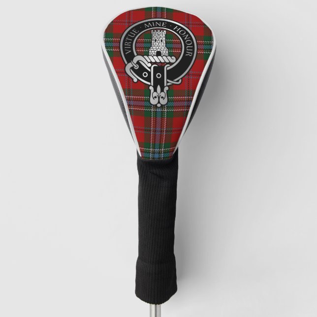 Clan MacLean Crest & Tartan Golf Head Cover (Front)