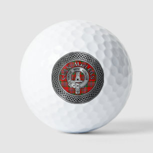 Clan MacLean Crest & Tartan Knot Golf Balls