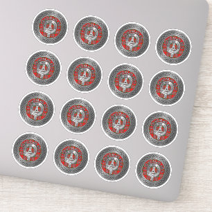 Clan MacLean Crest & Tartan Knot Sticker
