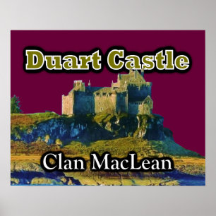 Clan MacLean Duart Castle Customise Sky Colour Poster