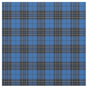 Clan MacLean Hunting Blue Black Scottish Tartan 1 Fabric