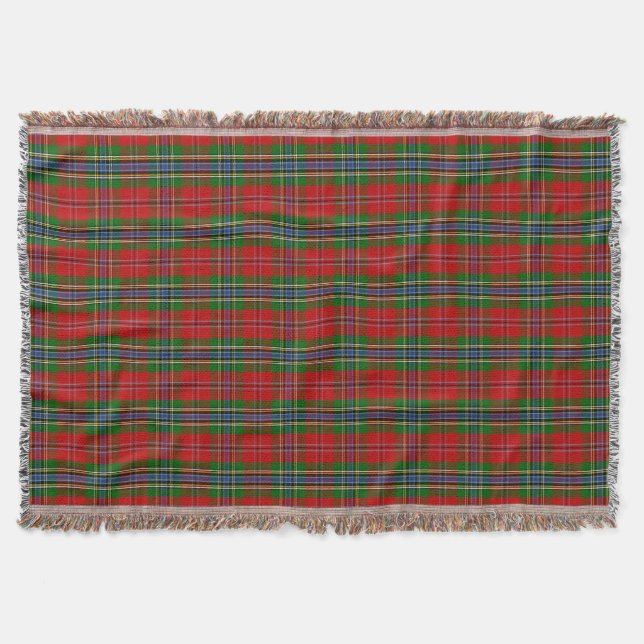 Clan MacLean Of Duart Tartan Throw Blanket (Front)