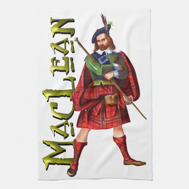 Clan MacLean Scottish Dream Tea Towel (Vertical)