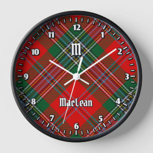 Clan MacLean Tartan Clock