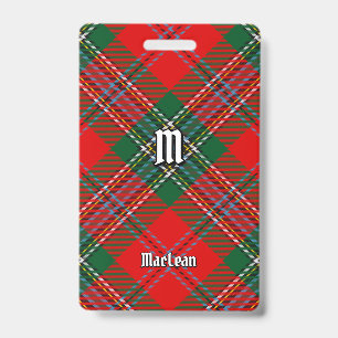 Clan MacLean Tartan ID Badge