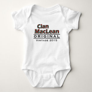 Clan MacLean Vintage Customise Your Birthyear Baby Bodysuit