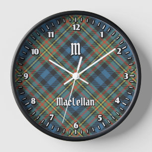 Clan MacLellan Ancient Tartan Clock