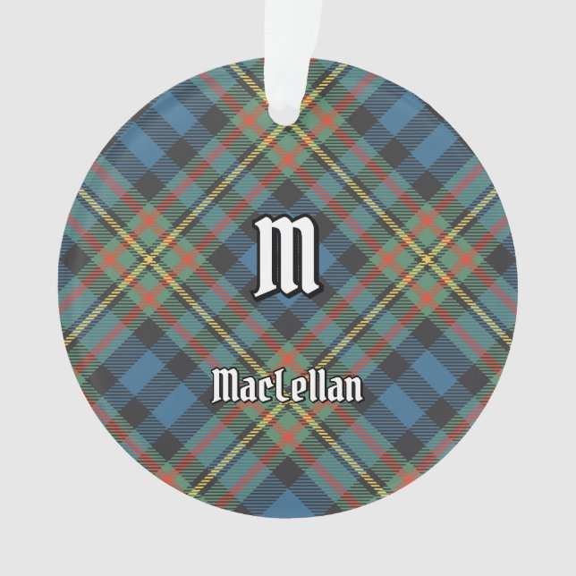 Clan MacLellan Ancient Tartan Ornament (Front)