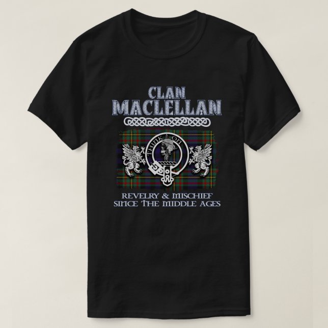Clan MacLellan crest Scottish clans Scottish surna T-Shirt (Design Front)