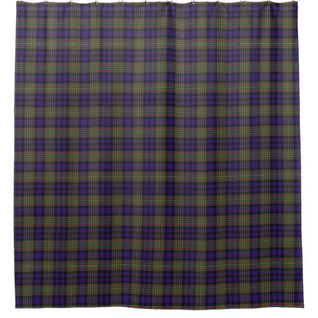Clan MacLellan Scottish Heritage Tartan Shower Curtain (Front)