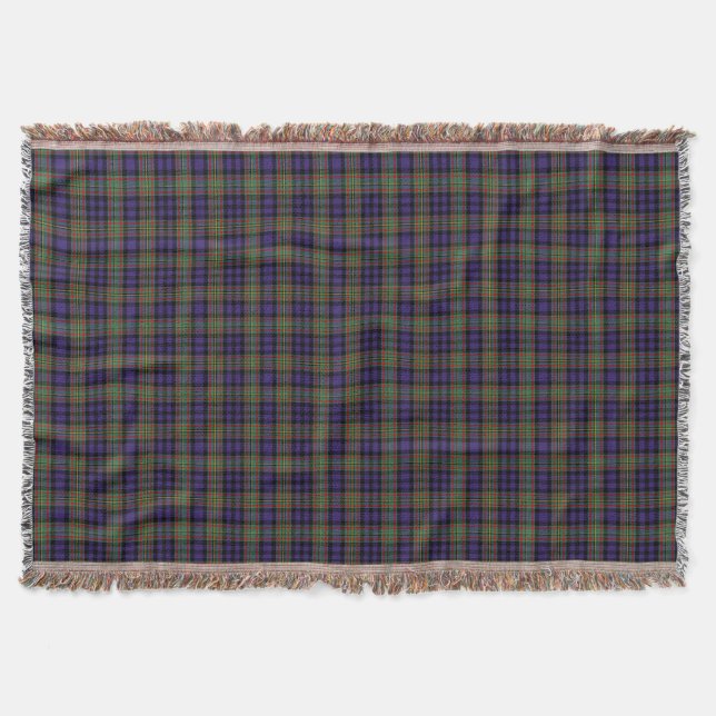 Clan MacLellan Tartan Throw Blanket (Front)