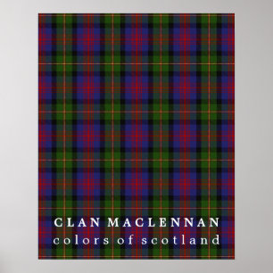 Clan MacLennan Colours of Scotland Tartan Poster