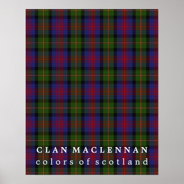 Clan MacLennan Colours of Scotland Tartan Poster (Front)