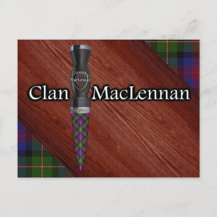 Clan MacLennan Tartan Sgian Dubh Blade Postcard