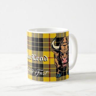 Clan MacLeod Bull Tartan Motto Coffee Mug