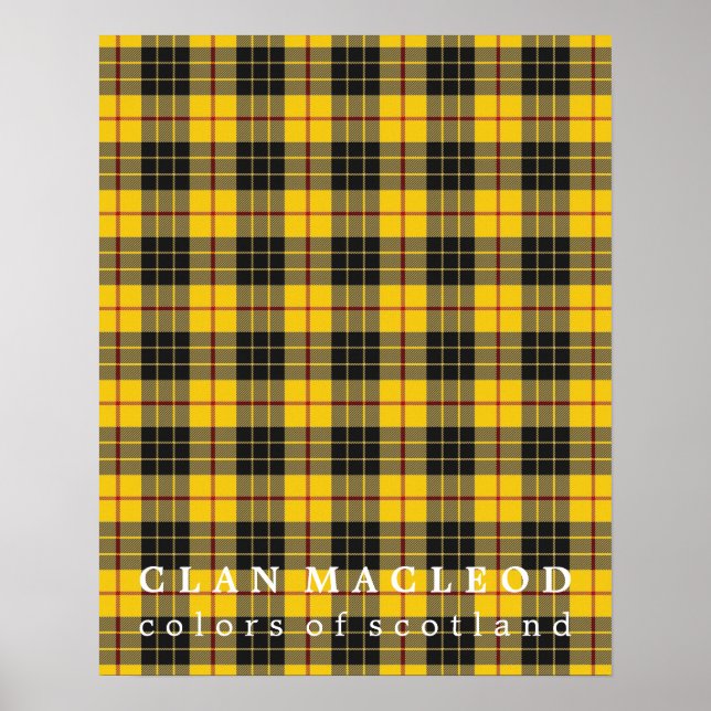 Clan MacLeod Colours of Scotland Tartan Poster (Front)