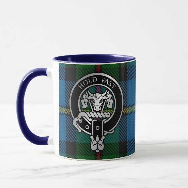 Clan MacLeod Crest & Hunting Tartan Mug (Left)