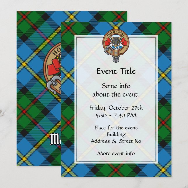 Clan MacLeod Crest Invitation (Front/Back)