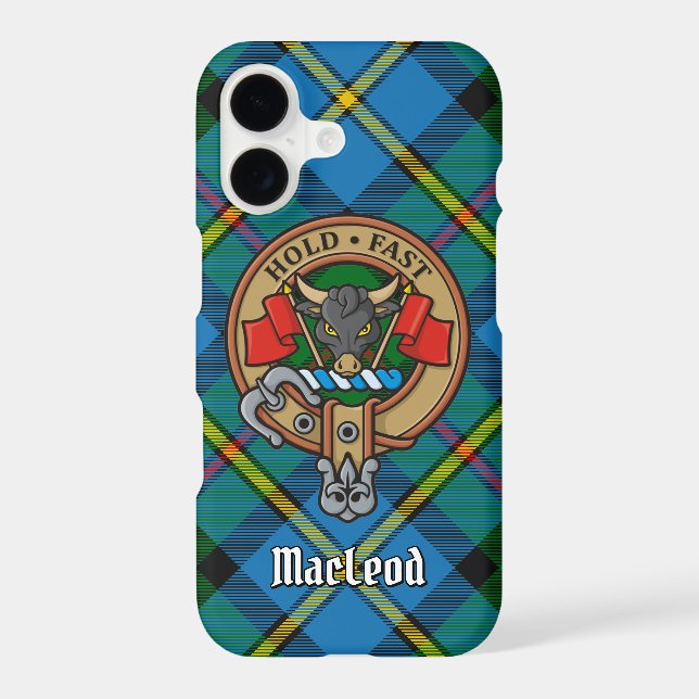 Clan MacLeod Crest over Hunting Tartan (Back)