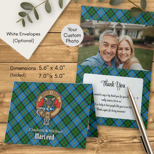 Clan MacLeod Crest over Hunting Tartan Invitation (Creator Uploaded)