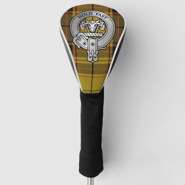 Clan MacLeod Crest & Snuffbox Tartan Golf Head Cover (Front)