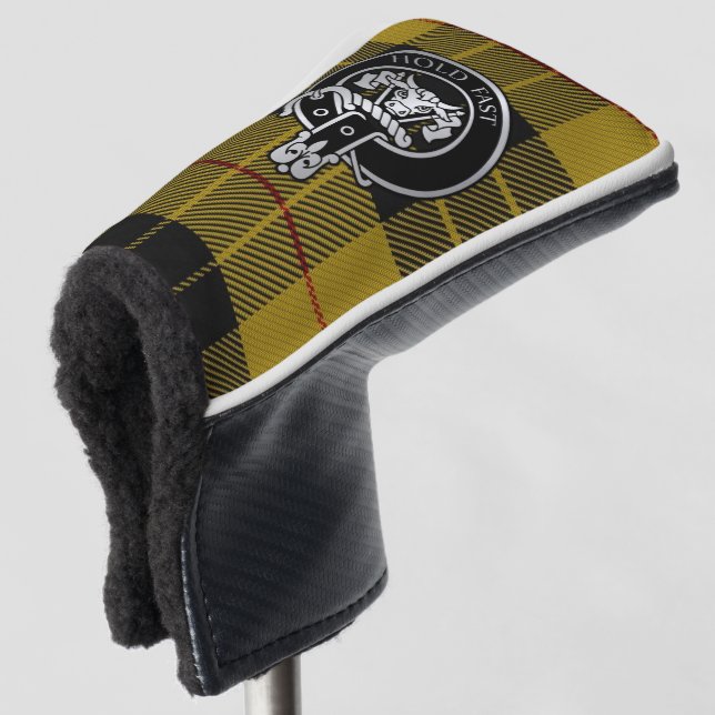 Clan MacLeod Crest & Tartan Golf Head Cover (3/4 Front)