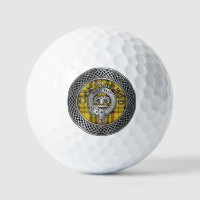 Clan MacLeod Crest & Tartan Knot Golf Balls