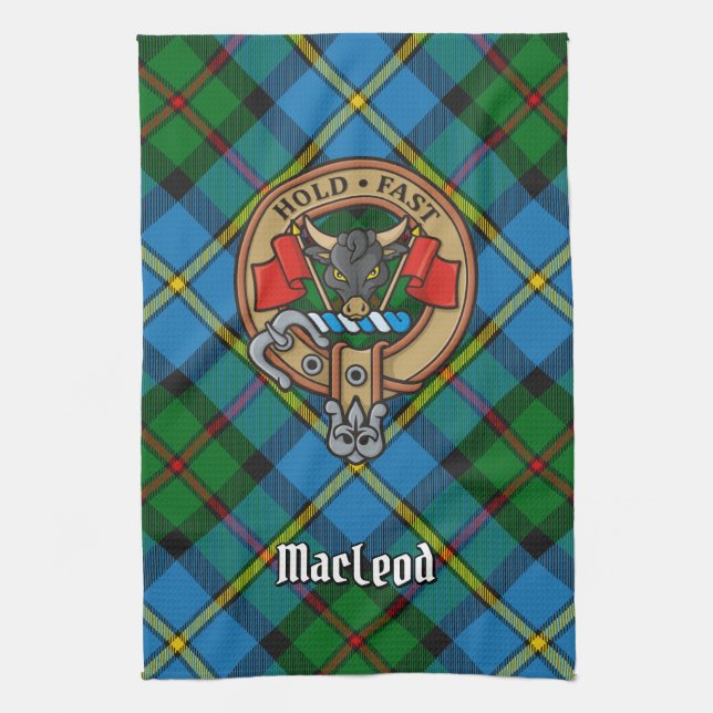 Clan MacLeod Crest Tea Towel (Vertical)
