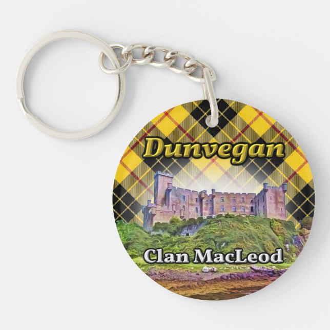 Clan MacLeod Dunvegan Castle Lewis Tartan Key Ring (Front)