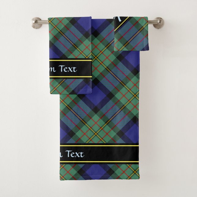 Clan MacLeod Hunting Tartan Bath Towel Set (Insitu)