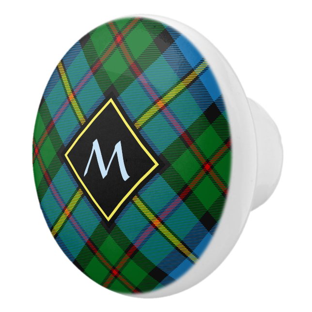 Clan MacLeod Hunting Tartan Ceramic Knob (Right)