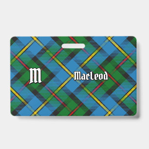 Clan MacLeod Hunting Tartan ID Badge