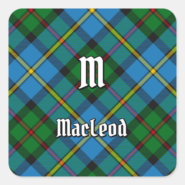 Clan MacLeod Hunting Tartan Square Sticker (Front)