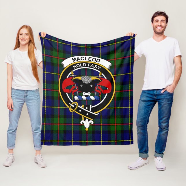 Clan MacLeod Of Harris Modern Tartan Plaid Fleece Blanket (In Situ)