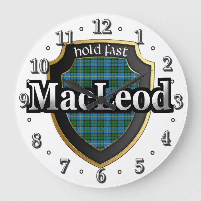 Clan MacLeod of Harris Tartan Scottish Dream Clock (Front)
