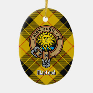 Clan MacLeod of Lewis Crest Ceramic Tree Decoration