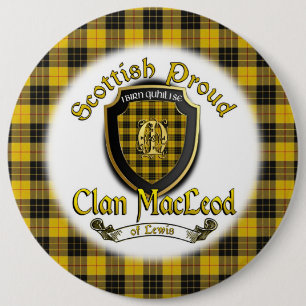Clan MacLeod of Lewis Scottish Proud Button