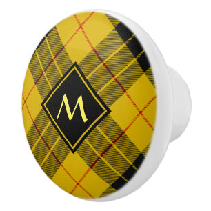 Clan Macleod of Lewis Tartan Ceramic Knob