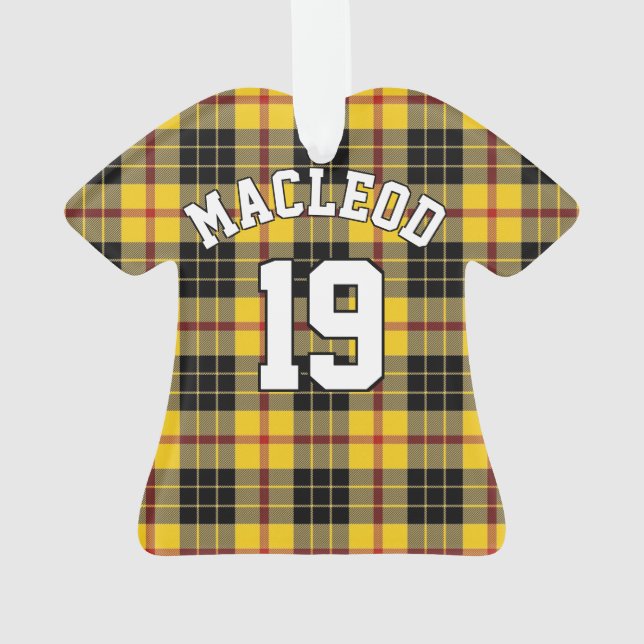 Clan MacLeod of Lewis Tartan Christmas Jersey Ornament (Back)